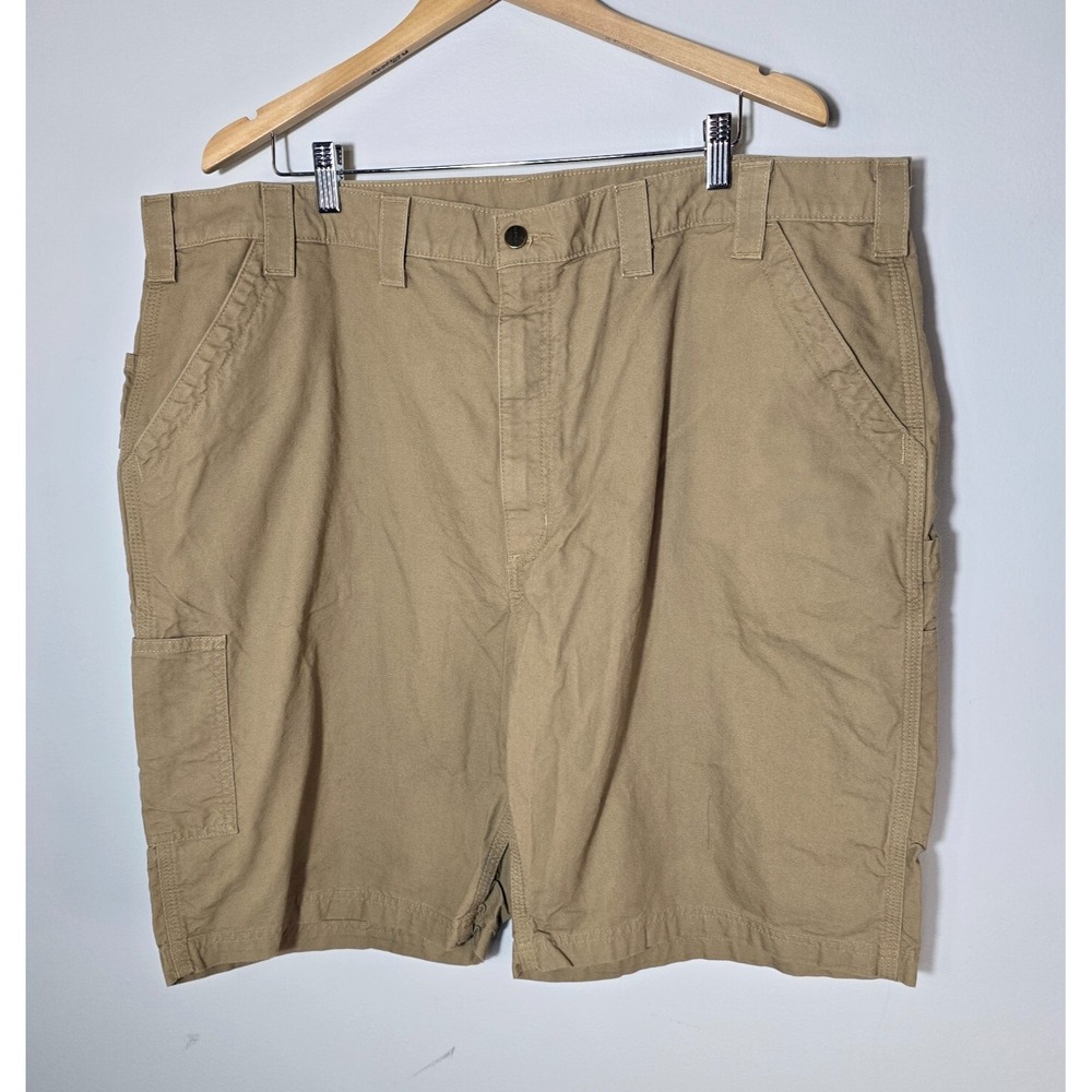 Carhartt Mens Original Fit Work Shorts 44‎ Khaki B147 DKT Carpenter 10" Inseam